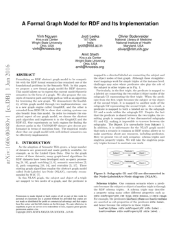 A Formal Graph Model for RDF and Its Implementation