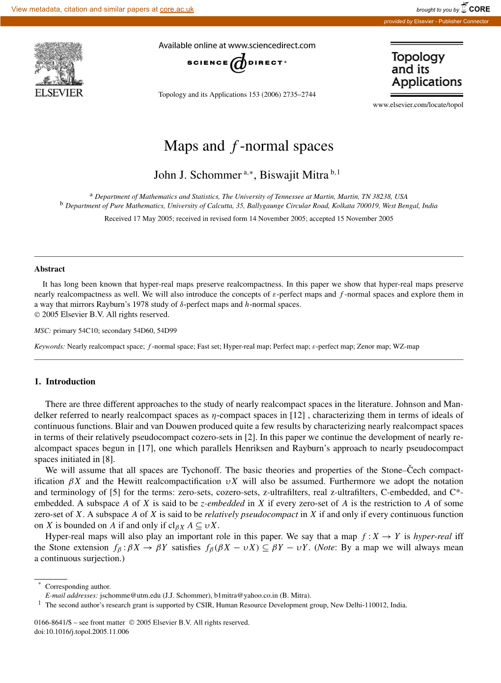 Maps and F-Normal Spaces