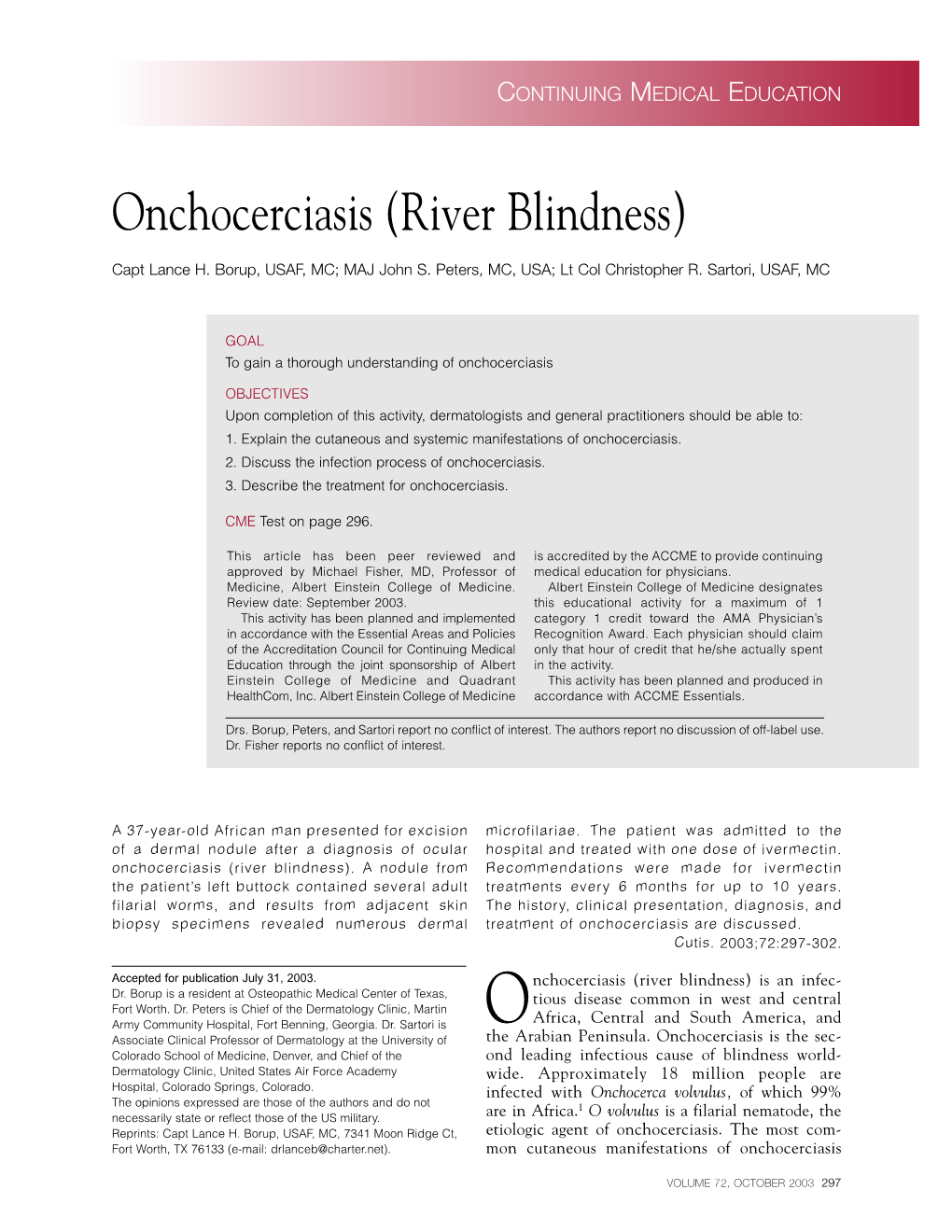 River Blindness)