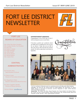 Fort Lee District Newsletter Issue 07 /MAY-JUNE 2019