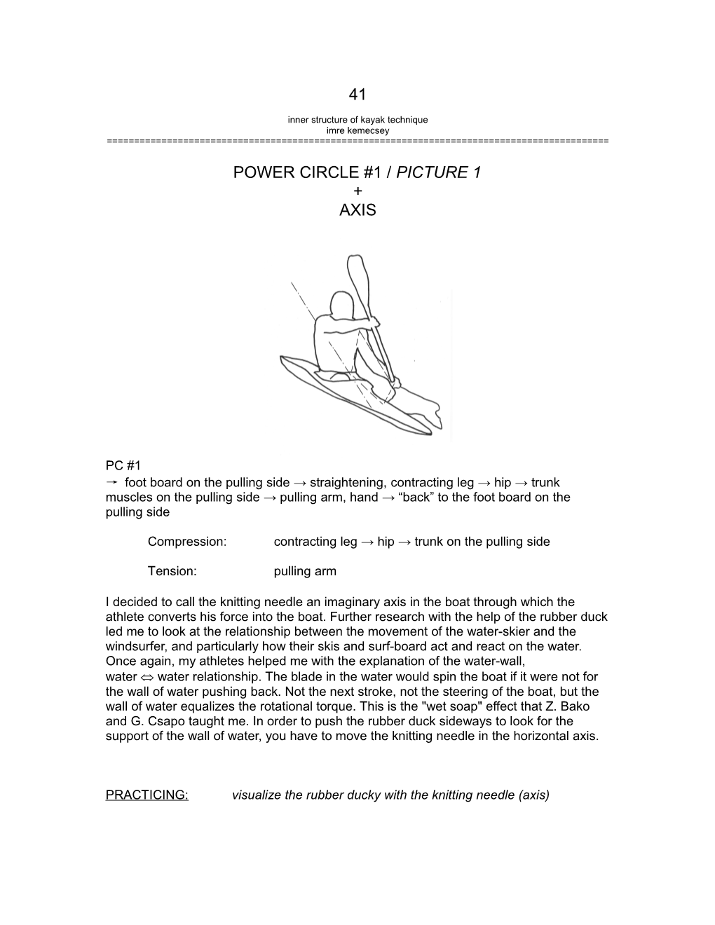 Inner Structure of Kayak Technique