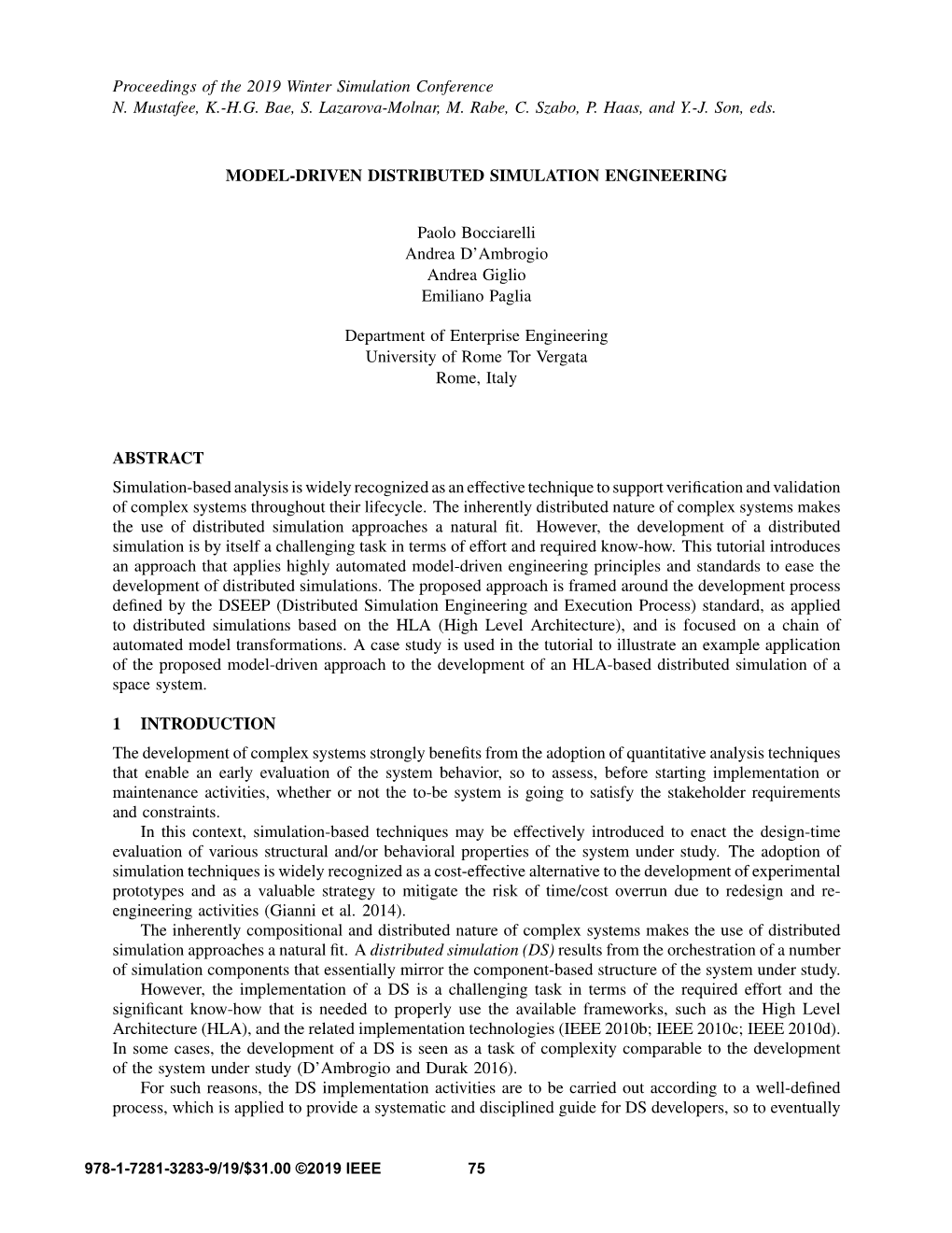 Model-Driven Distributed Simulation Engineering