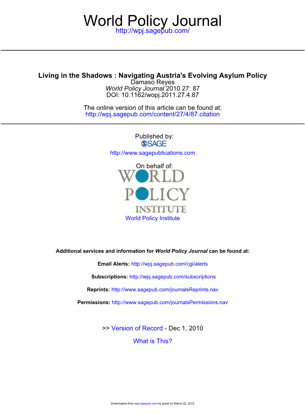 World Policy Journal