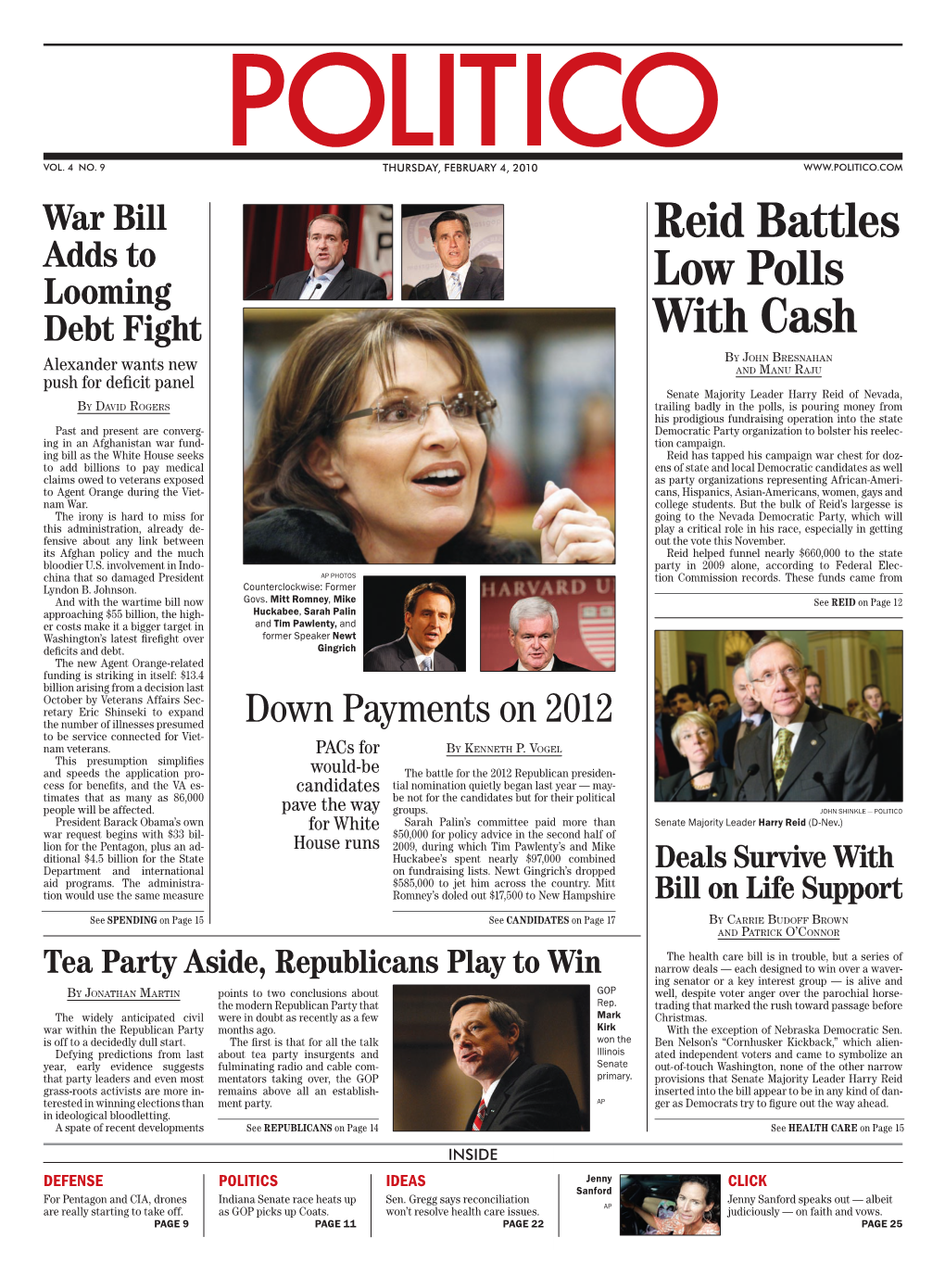 Reid Battles Low Polls with Cash