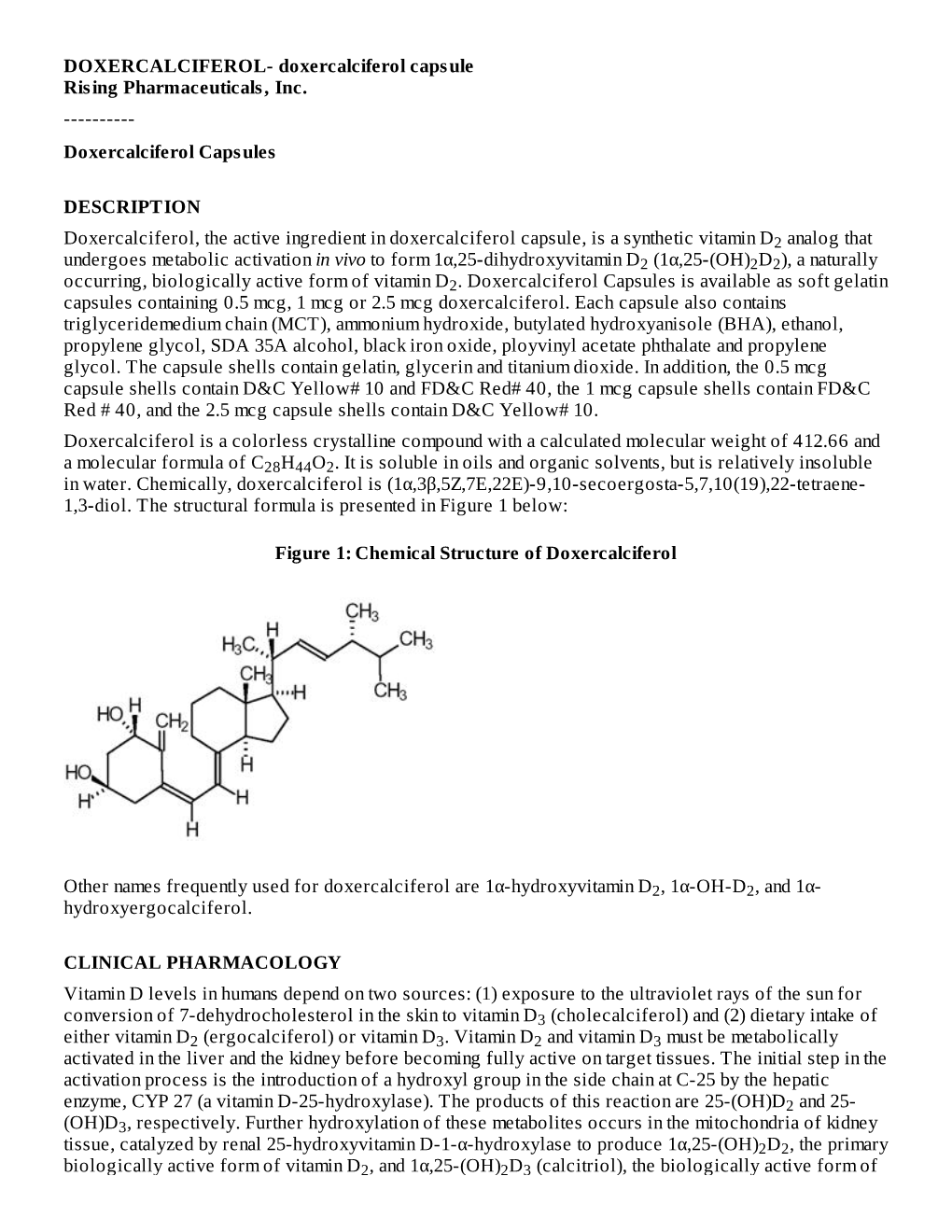 Doxercalciferol Capsules