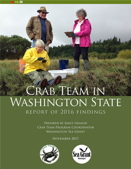 Crab Team in Washington State Report of 2016 Findings