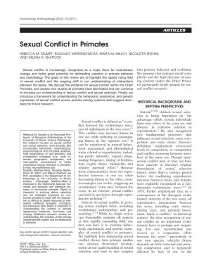 Sexual Conflict in Primates