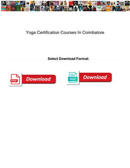 Yoga Certification Courses in Coimbatore