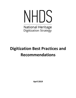 Nhds-Digitization-Best-Practices-And-Recommendations-2019.Pdf