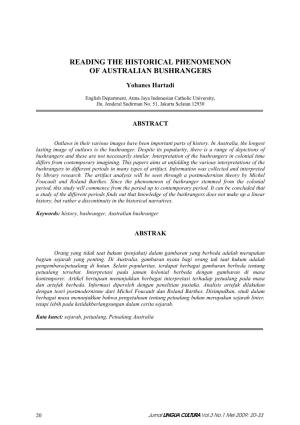 Reading the Historical Phenomenon of Australian Bushrangers