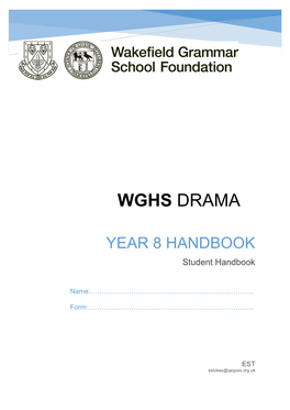 YEAR 8 HANDBOOK Student Handbook