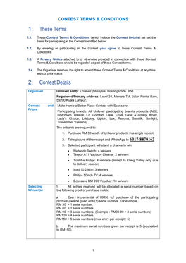 Precedent Internet/Text Message Entry Prize Draw Terms and Conditions