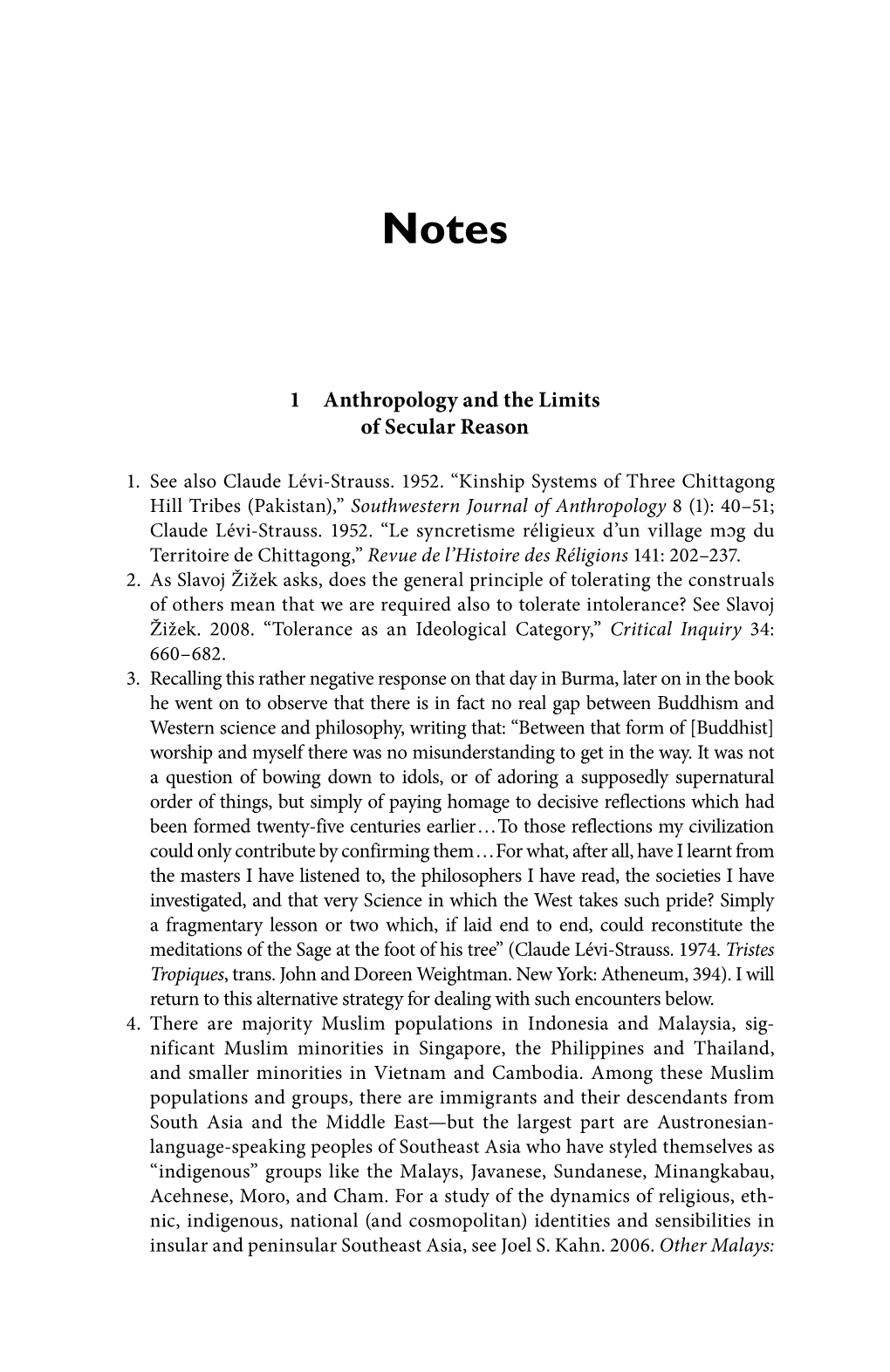 1 Anthropology and the Limits of Secular Reason