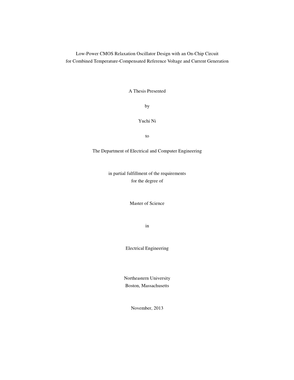 Low-Power CMOS Relaxation Oscillator Design with an On-Chip Circuit for Combined Temperature-Compensated Reference Voltage and Current Generation