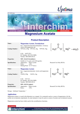 Magnesium Acetate