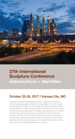 27Th International Sculpture Conference Intersections + Identities