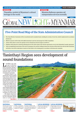 Taninthayi Region Sees Development of Sound Foundations