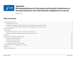 Guideline for Prevention of Infections in Neonatal Intensive Care Unit