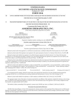Form 10-K Assertio Therapeutics, Inc