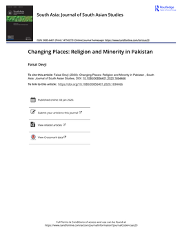 Religion and Minority in Pakistan
