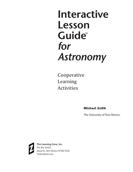 Interactive Lesson Guide™ for Astronomy