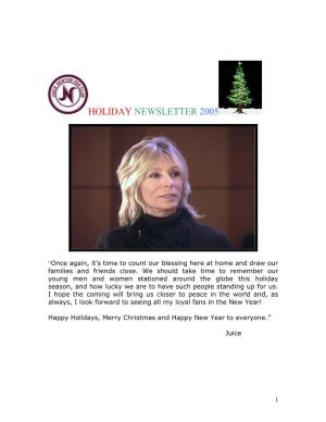 Holiday Newsletter 2005