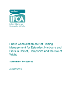 Public Consultation on Net Fishing Management for Estuaries, Harbours and Piers in Dorset, Hampshire and the Isle of Wight