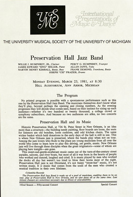 Preservation Hall Jazz Band WILLIE J