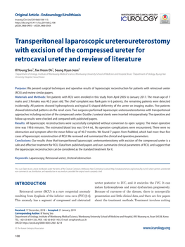 Transperitoneal Laparoscopic Ureteroureterostomy with Excision of the Compressed Ureter for Retrocaval Ureter and Review of Literature