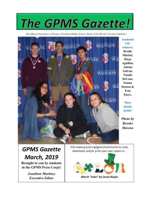 GPMS Gazette March, 2019