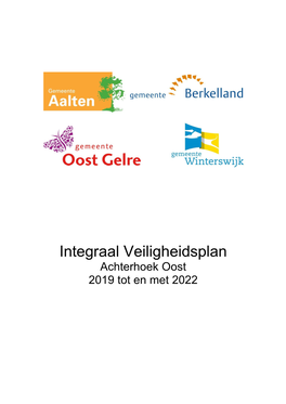 Integraal Veiligheidsplan Achterhoek Oost 2019-2022