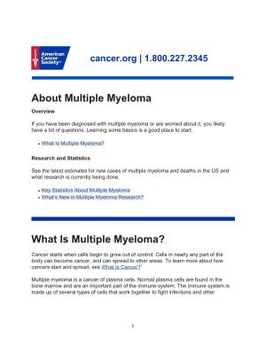 What Is Multiple Myeloma?