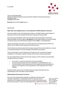 Open Letter from Disability Sector on the Publication of NDIS Settlement Outcomes