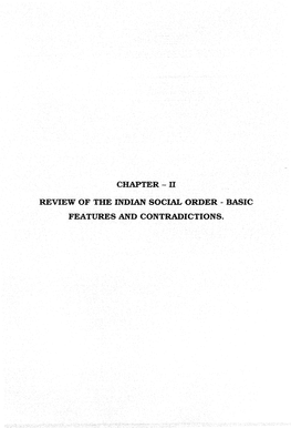 Chapter-Ii Review of the Indian Social Order