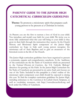 Tasks of Catechesis Which Are Presented in the National Directory for Catechesis , the U.S