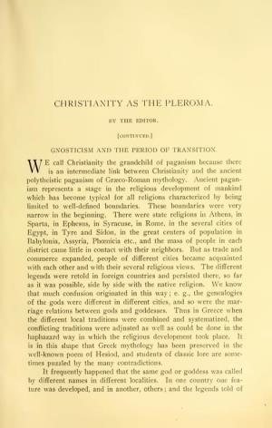 Christianity As the Pleroma