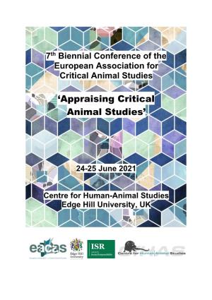 'Appraising Critical Animal Studies'