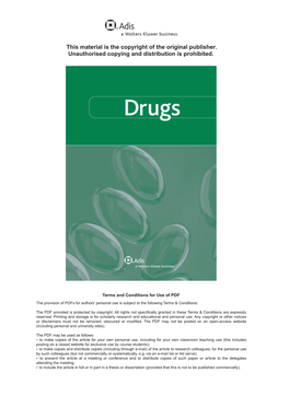Drugs 2010; 70 (1): 41-56 REVIEW ARTICLE 0012-6667/10/0001-0041/$55.55/0 ª 2010 Adis Data Information BV