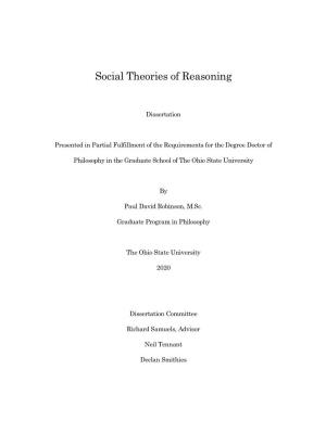 Social Theories of Reasoning