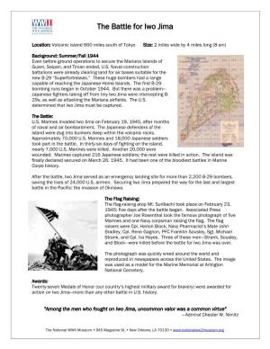 “Battle of Iwo Jima” Fact Sheet