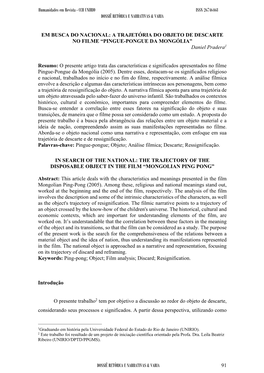 Humanidades Em Revista - CCH UNIRIO ISSN 26746468 DOSSIÊ RETÓRICA E NARRATIVAS & VARIA