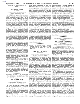CONGRESSIONAL RECORD— Extensions of Remarks E1963 HON