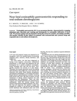 Near Fatal Eosinophilic Gastroenteritis Responding to Oral Sodium Chromoglycate