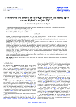 Membership and Binarity of Solar-Type Dwarfs in the Nearby Open Cluster Alpha Persei (Mel 20)�,