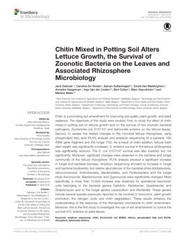 Chitin Soil Amendment Study 2016