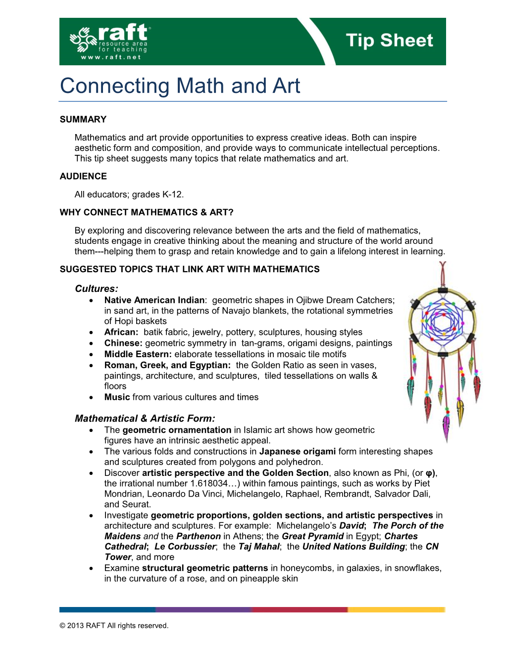 Connecting Math and Art