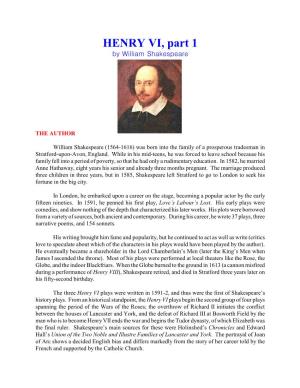 HENRY VI, Part 1 by William Shakespeare