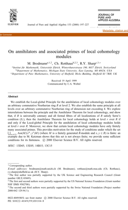 On Annihilators and Associated Primes of Local Cohomology Modules M
