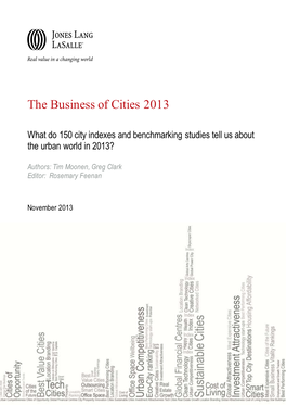 The Business of Cities 2013