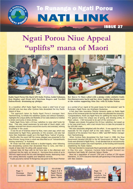 ISSUE 27 Ngati Porou Niue Appeal “Uplifts” Mana of Maori Photo Courtesy of Gisborne Herald